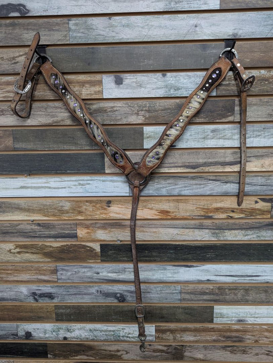 USED  Cowhide Breastcollar Horse Medium Oil