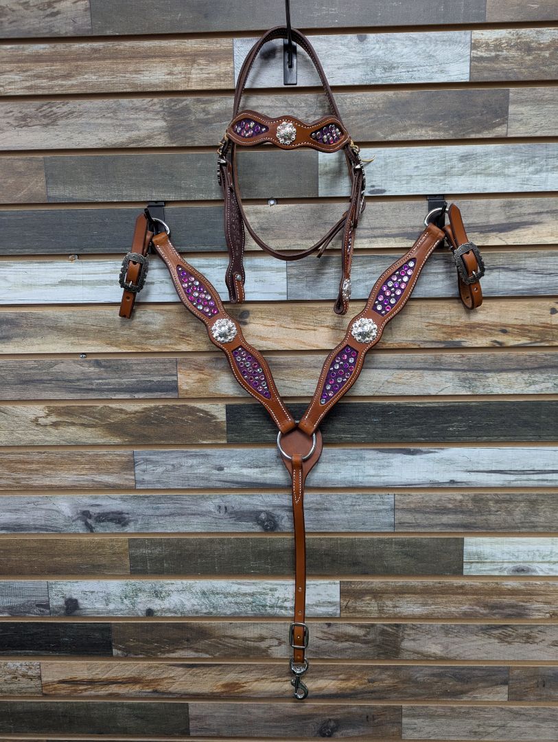 USED  Pony Headstall and Breastcollar Set Pony Medium Oil