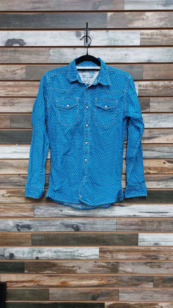 USED Wrangler Western Button Down XL Blue