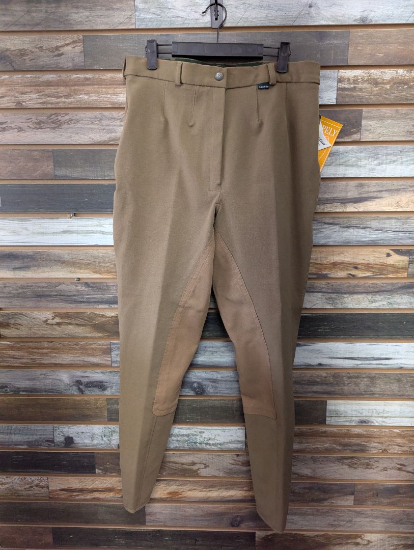 USED Platinum Ladies English Breeches Full Seat 34” Tan