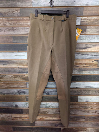 USED Platinum Ladies English Breeches Full Seat 34” Tan