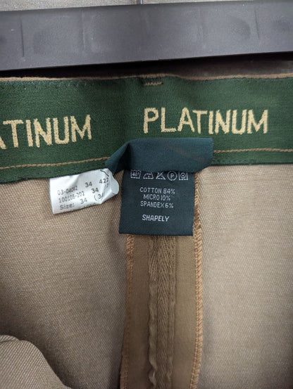USED Platinum Ladies English Breeches Full Seat 34” Tan