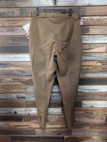 USED Platinum Ladies English Breeches Full Seat 34” Tan