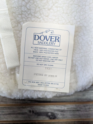 USED Dover Dressage Pad Fleece Full White