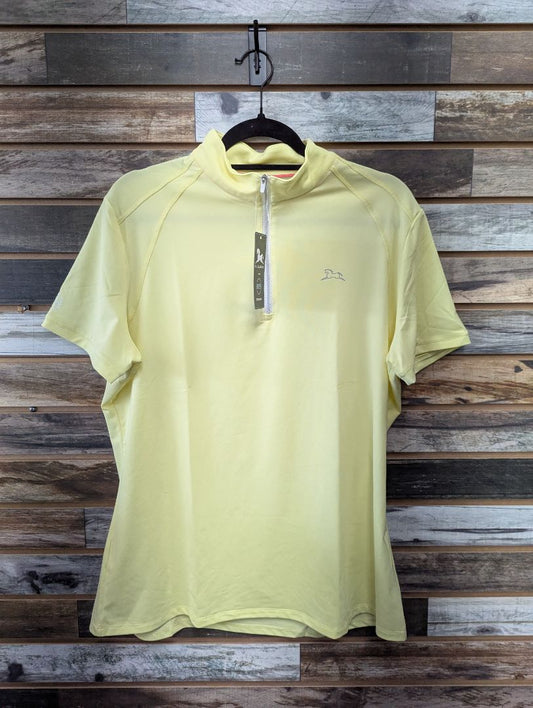 USED RJ Classics Ladies English Riding Top Short Sleeve XXL Yellow