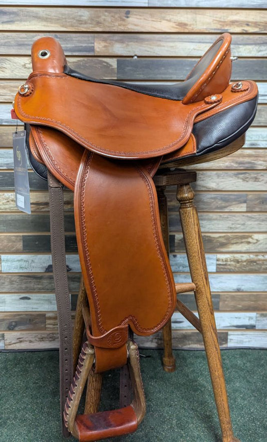 USED DP Saddlery 1214 Quantum Short & Light Saddle 15" Medium Oil