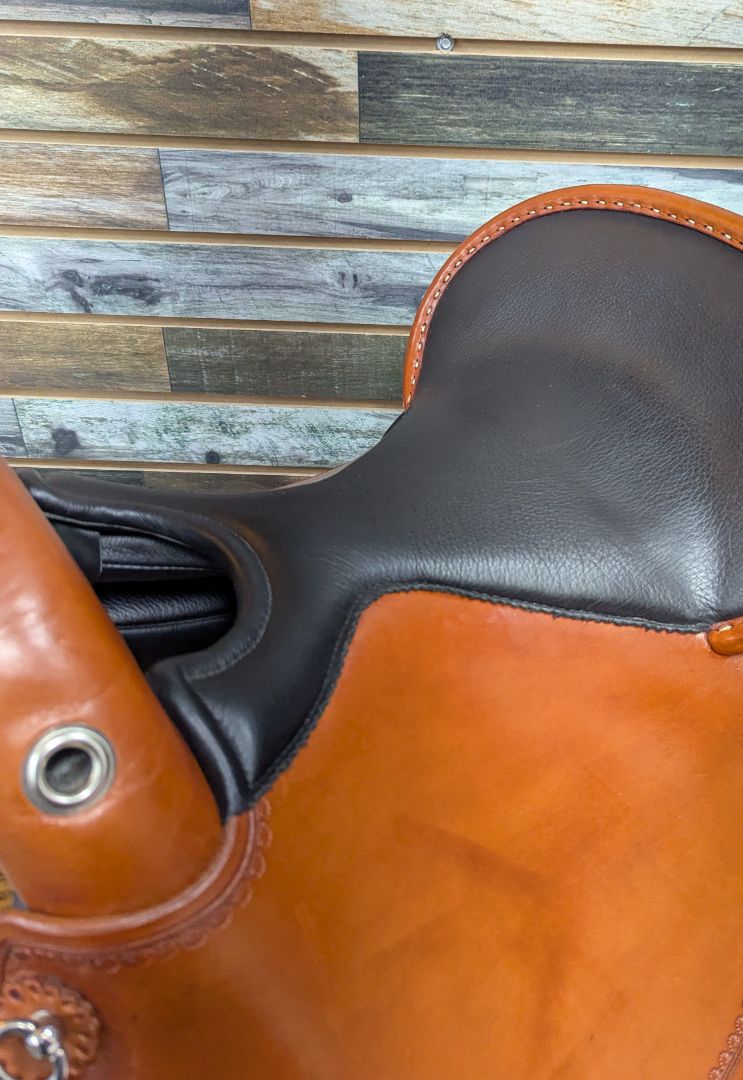 USED DP Saddlery 1214 Quantum Short & Light Saddle 15" Medium Oil