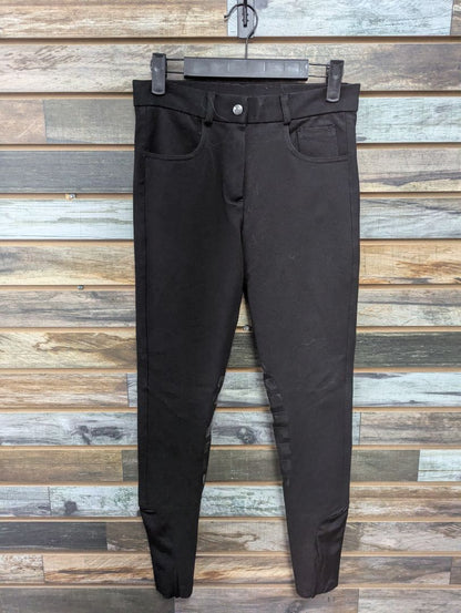 USED HR Farm Knee Patch Breeches 26 Black