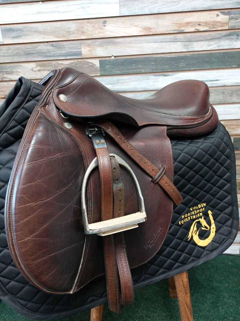 USED M. Toulouse Jump Saddle 17.5” Dark Oil