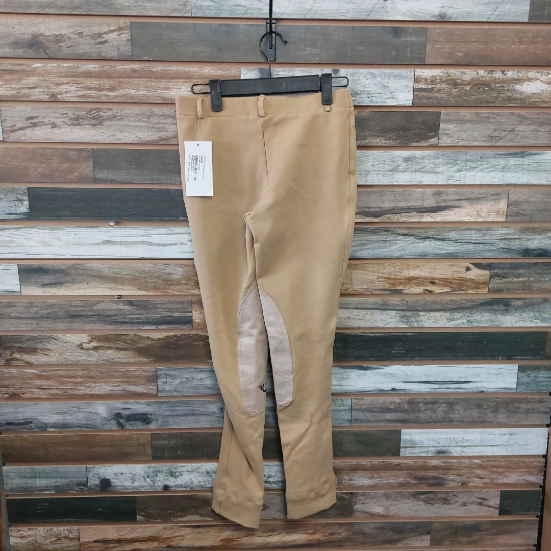 USED Tuffrider Knee Patch Breeches 14 Light Brown