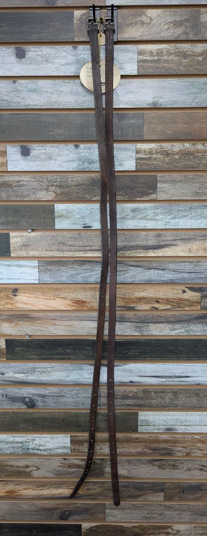 USED Crump Stirrup Leathers 54" Havana
