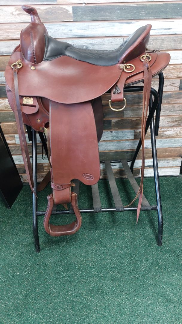 USED Reinsman Western Trail Saddle 16” Dark Oil