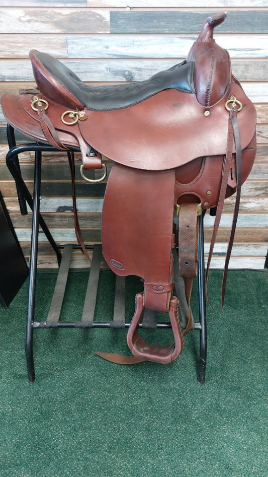 USED Reinsman Western Trail Saddle 16” Dark Oil