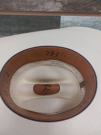 USED Resistol Ladies Western Hat Straw 7 1/2” White