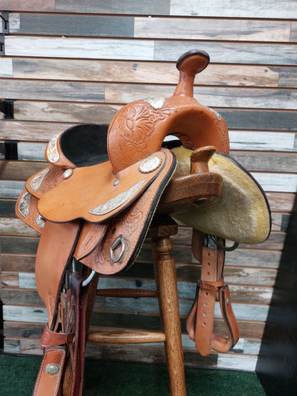 USED Hereford Tex Tan Western Show Saddle 13" Light Oil