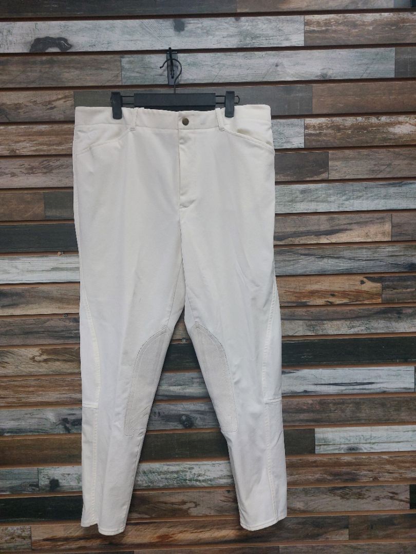 USED Ariat Pro Suede Knee Patch Breeches 38L White