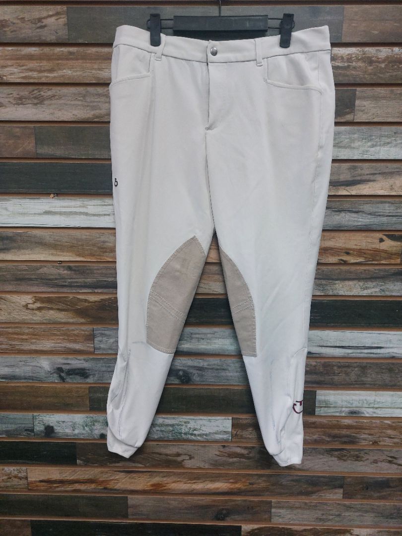 USED Cavalleria Toscana Suede Knee Patch Breeches 54 White
