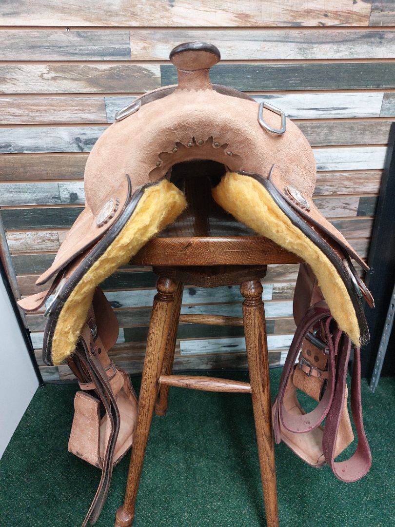 USED Tough1 Training Saddle 15" Tan