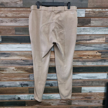 USED Horze Ladies English Breeches Full Seat 32 Tan