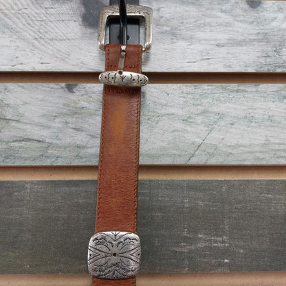 USED Golden Horseshoe Equestrian Ladies Western Belt 30” Medium Oil