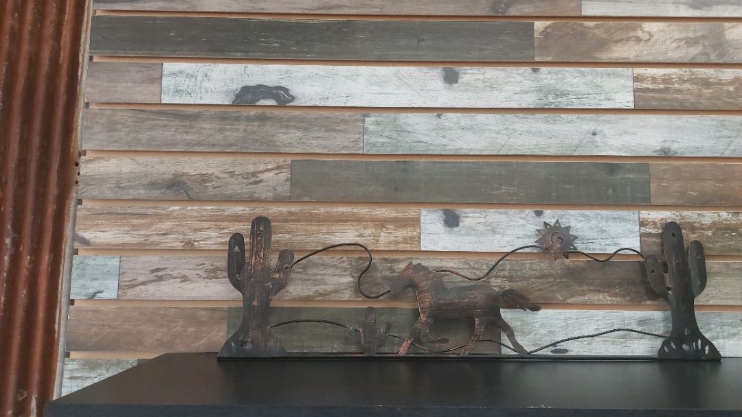 USED Golden Horseshoe Equestrian Wall Art 28” x 8” Bronze