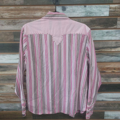 USED Cruel Girl Longsleeve Medium Pink/ Tan
