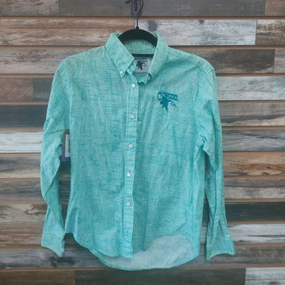 USED Cowgirl CO Longsleeve Small Mint blue