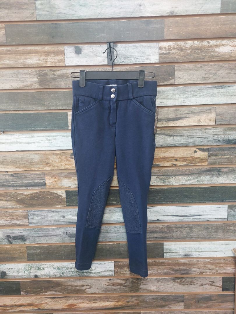 USED Riding Sport Knee Patch Breeches 10 Navy Blue