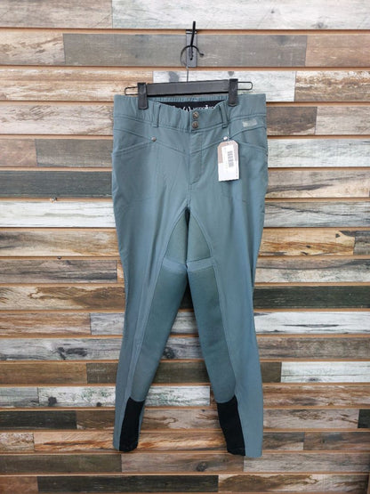 USED Kerrits Full Seat Breeches L Dusty Blue