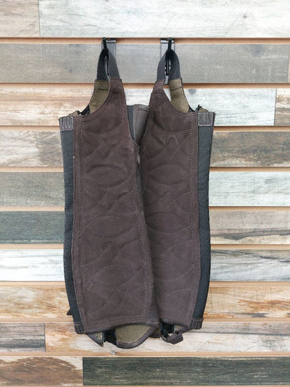 USED Ariat Ladies Leather Half Chaps Extra Small Tall Brown