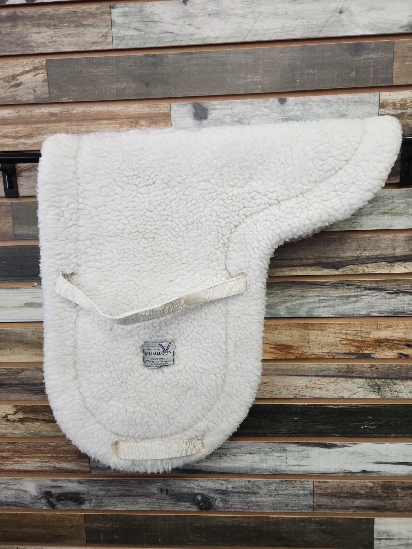 USED Medallion Fitted Dressage Saddle Pad  White