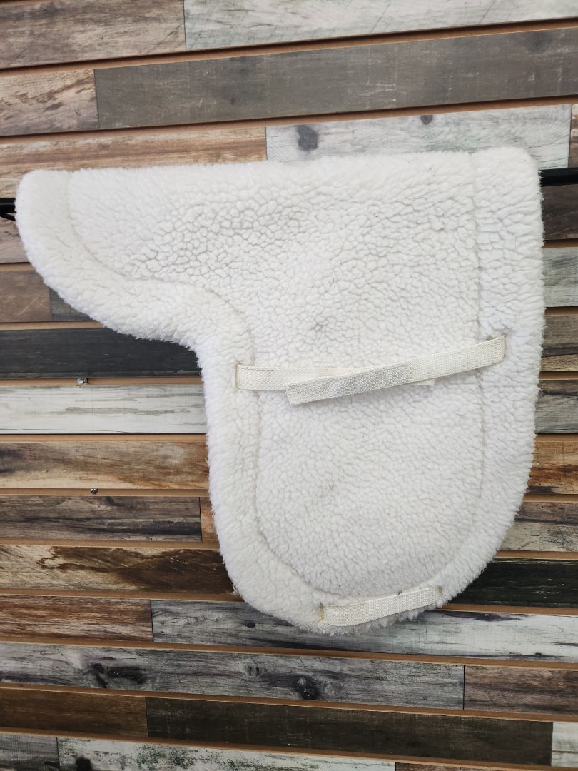 USED Medallion Fitted Dressage Saddle Pad  White