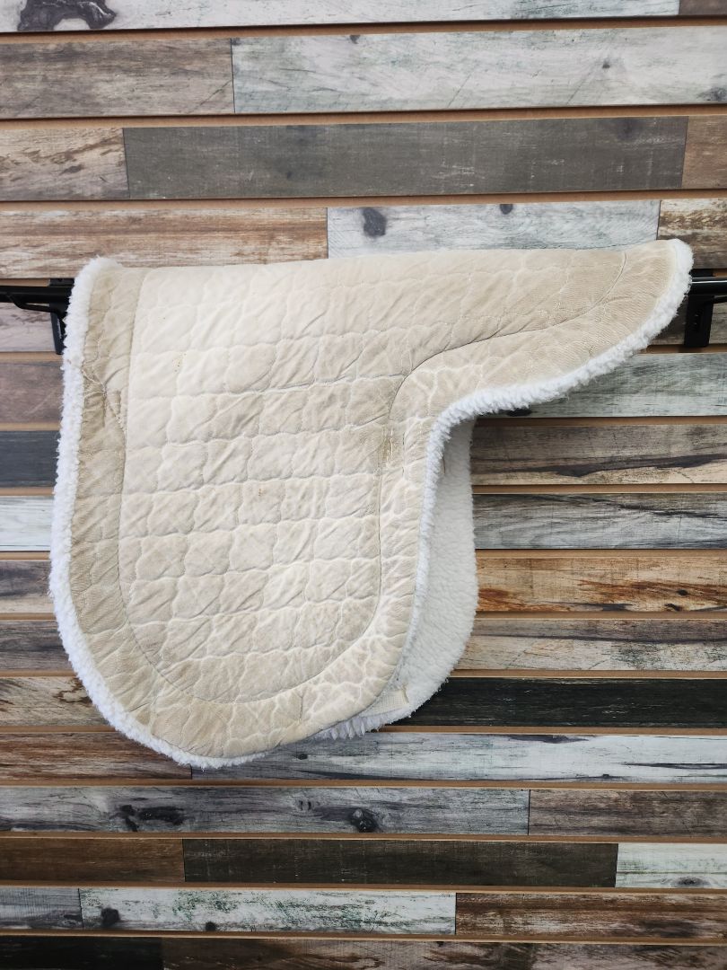 USED Medallion Fitted Dressage Saddle Pad  White