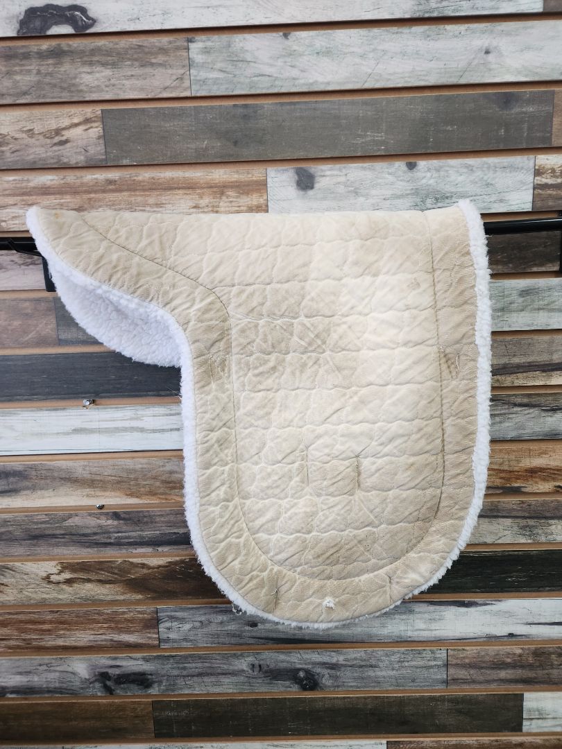 USED Medallion Fitted Dressage Saddle Pad  White