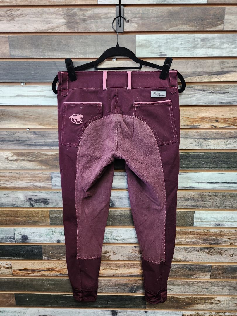 USED Smartpak Piper English Breeches 26 Burgundy