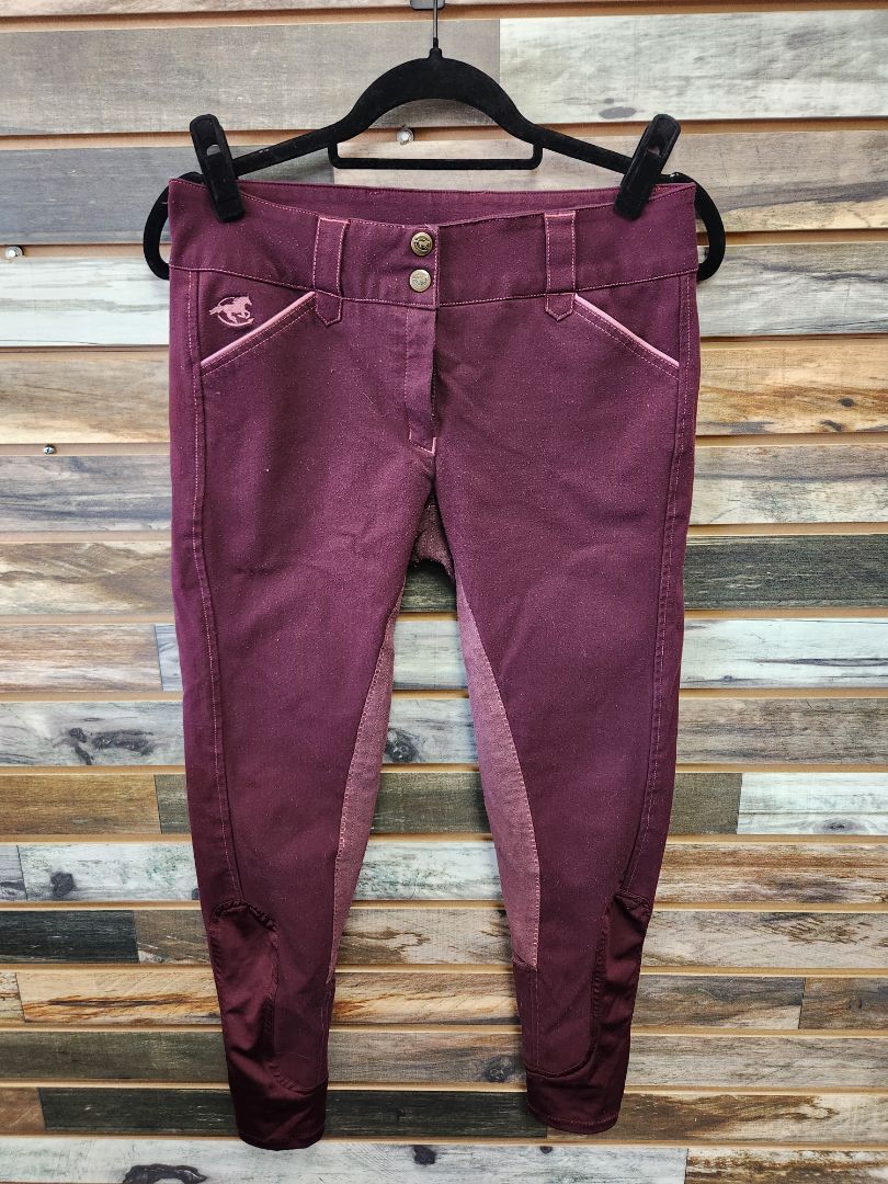 USED Smartpak Piper English Breeches 26 Burgundy