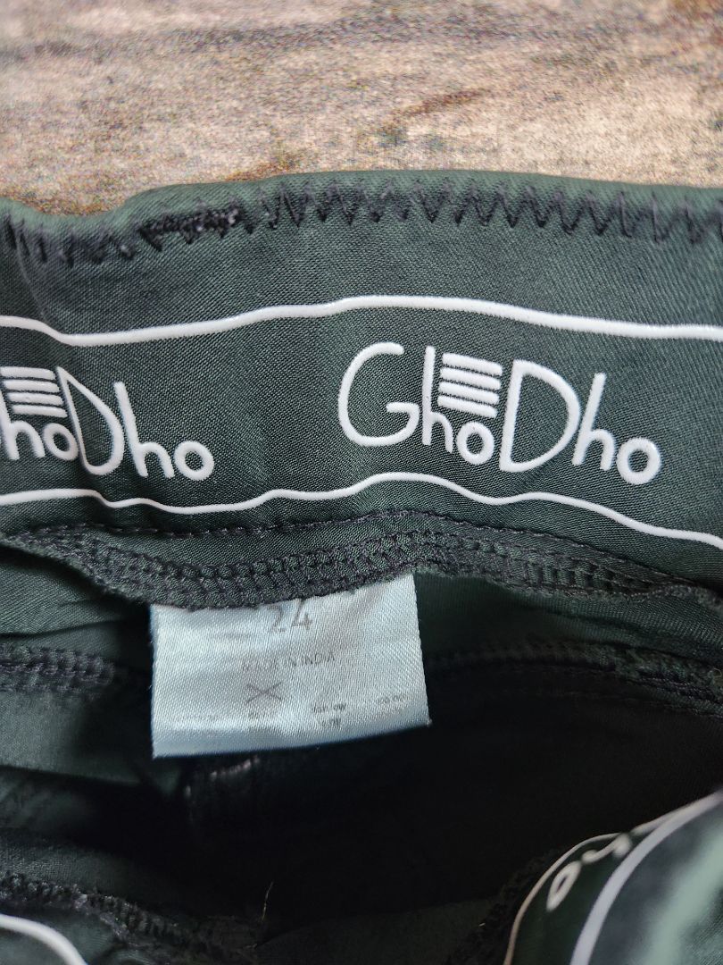 USED Gho Dho Ladies English Breeches with Knee Patches 24 Dark Green