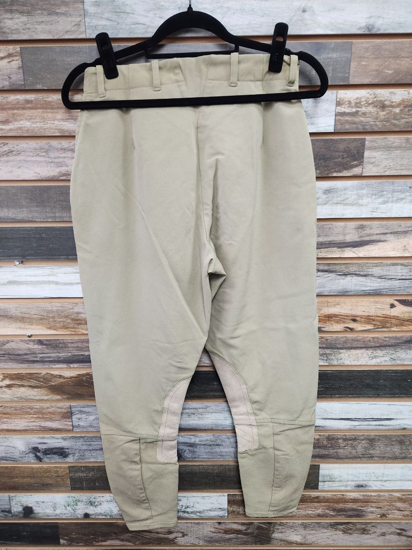 USED Ariat Breeches w/ Knee Patches 28R Tan