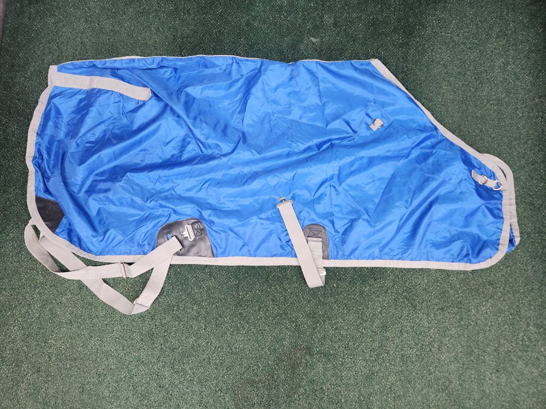 USED Showman Rain Sheet 72" Blue & Grey