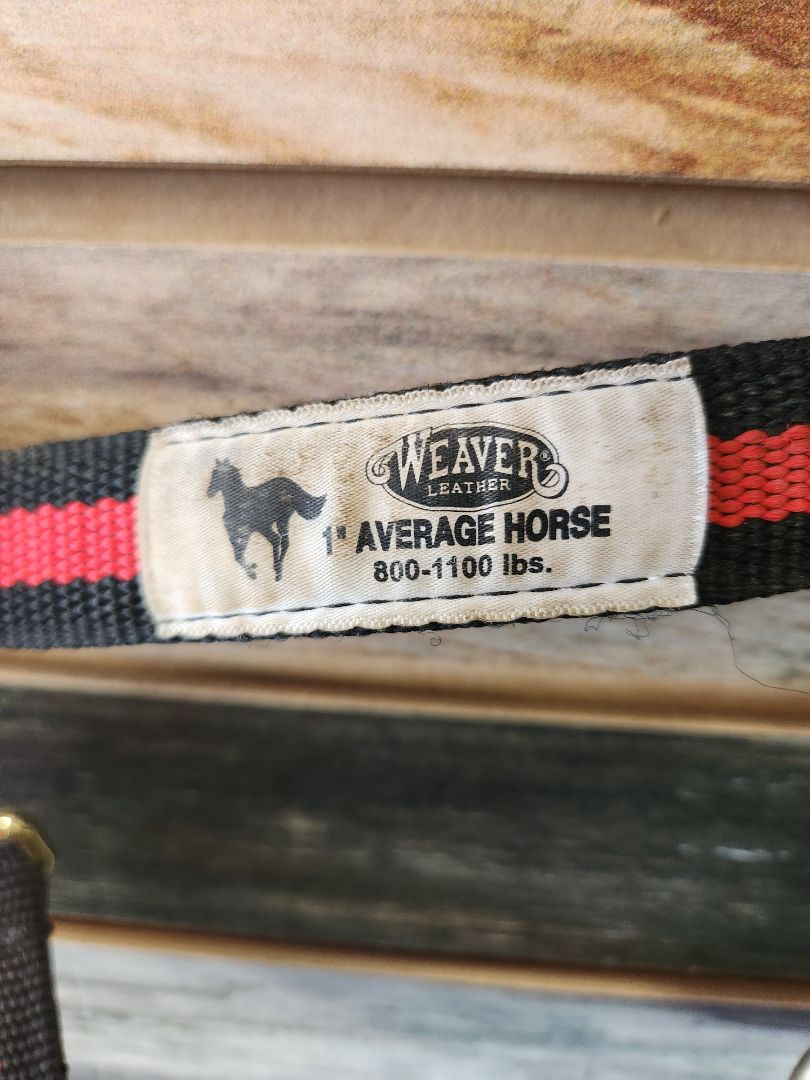 USED Weaver Nylon Halter Average Black & Red