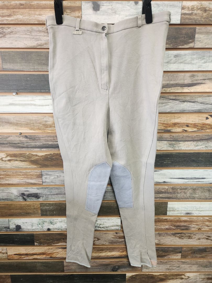 USED Dublin Ladies English Breeches 34L Grey