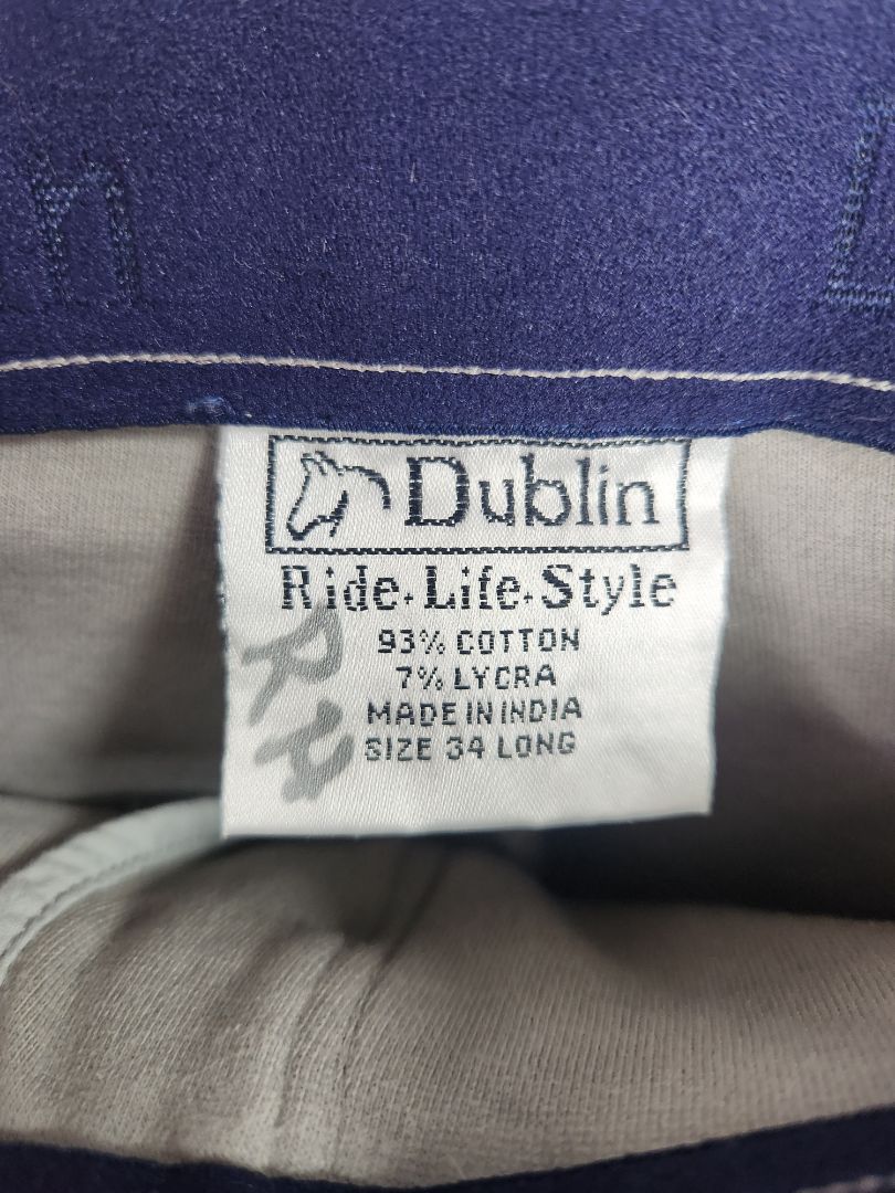 USED Dublin Ladies English Breeches 34L Grey