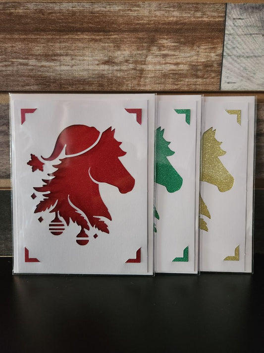 GGF Holiday Horse Head Card