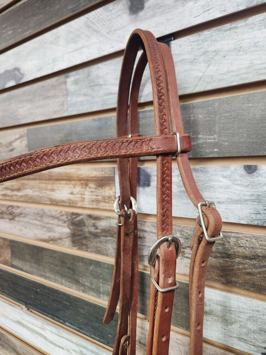 USED  Western Headstall Horse Medium Oil