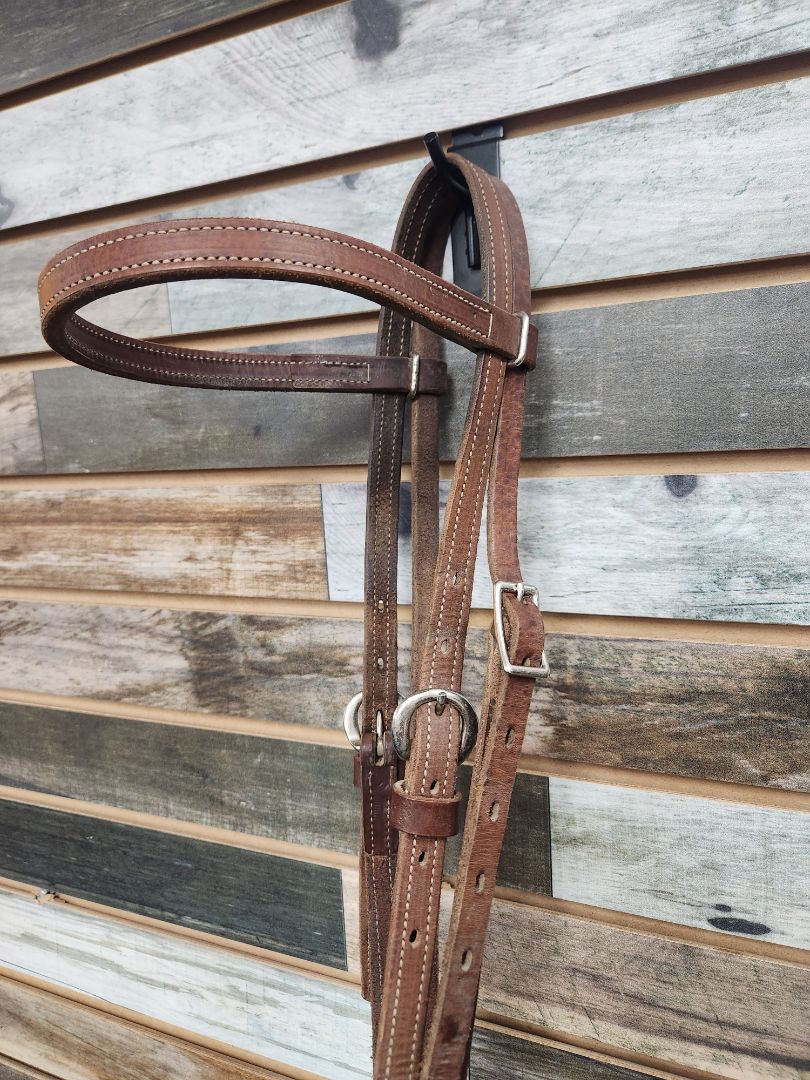 USED  Western Headstall With Bit Horse Medium Oil