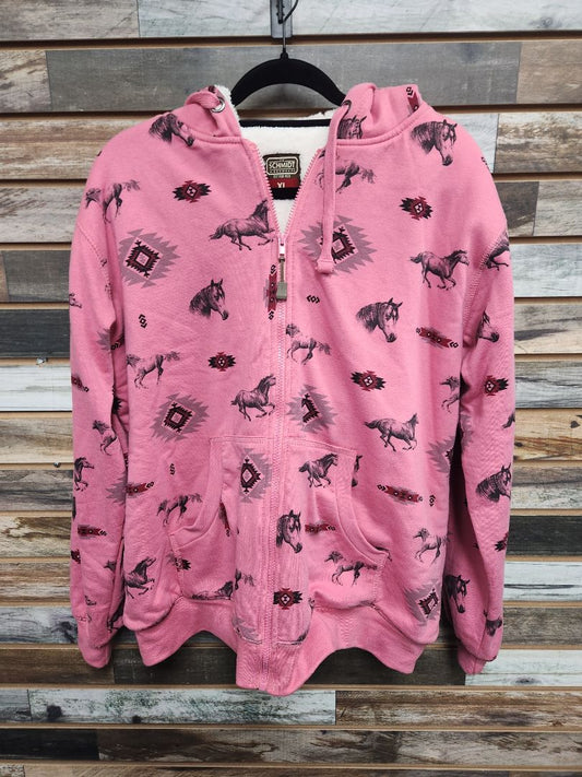 USED Schmidt Ladies Jacket Hoodie XL Pink
