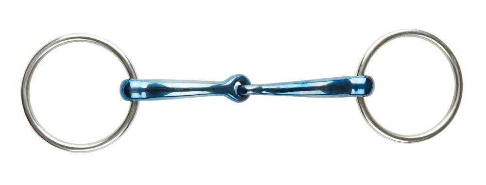 Blue Steel Jointed Loose Ring Snaffle Bit