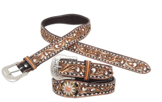 Circle Y White Daisy Fili Belt