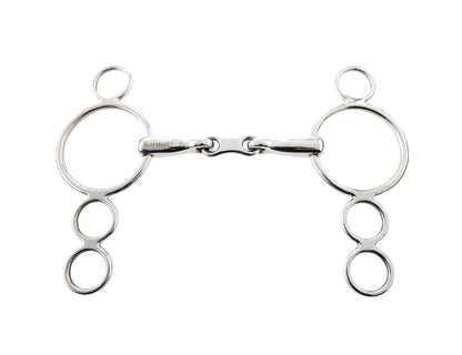 Korsteel Stainless Steel French Link 3 Ring Dutch Gag Bit 5.5"