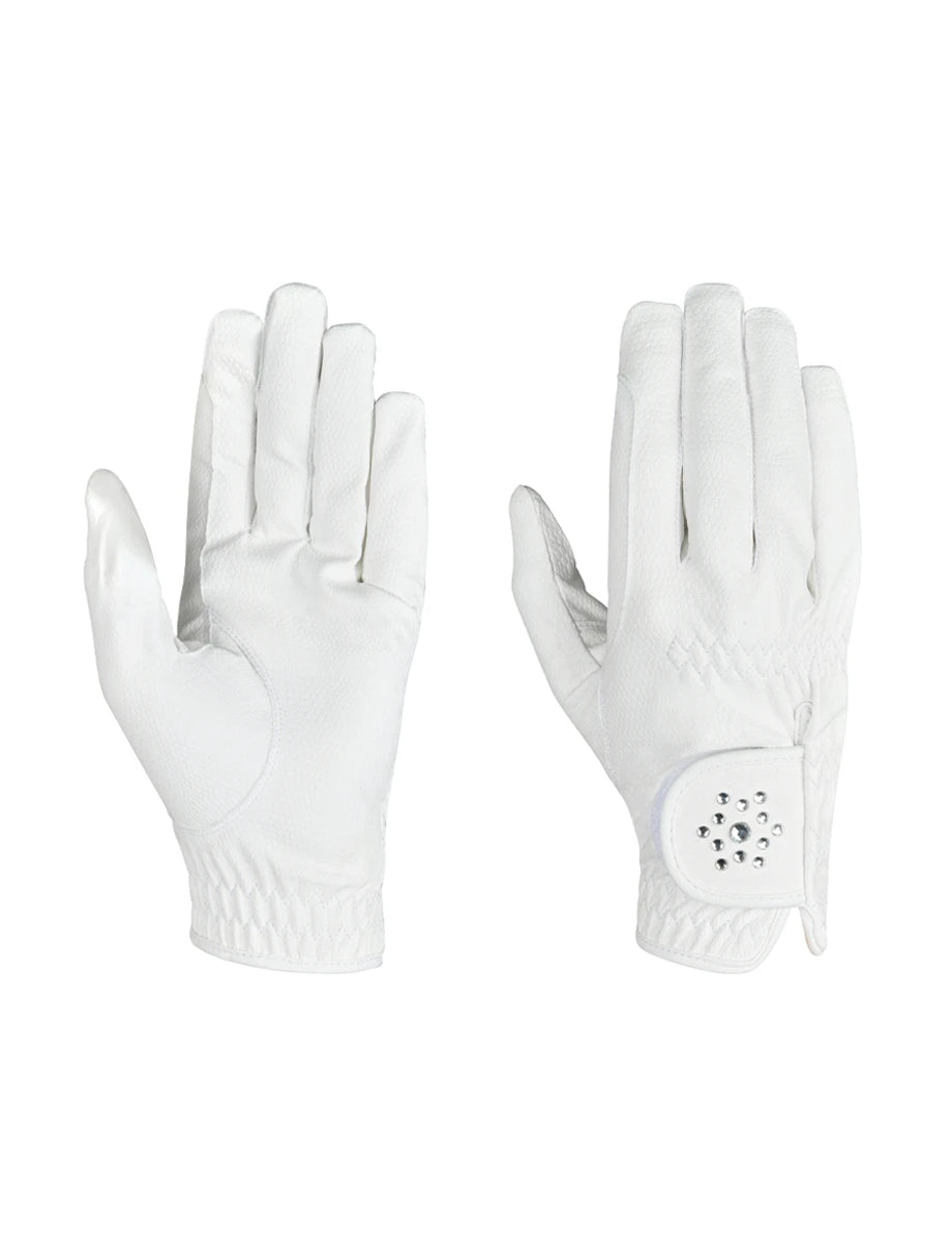 Everyday Bling Riding Gloves -White-